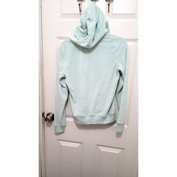 Hollister Mint Green Zip-Up Hoodie With Pockets Towel Material Size M - Picture 3 of 9